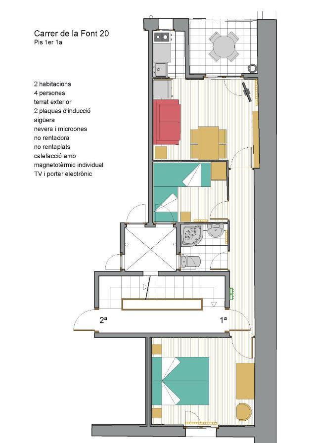 CAL TÒFONES, 1er 1a. Apartament turístic a Borredà, 08619-Barcelona Exterior foto